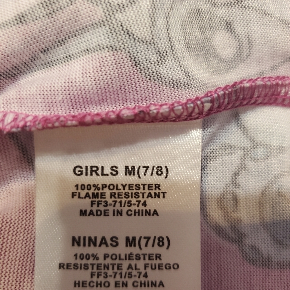 NWT Disney Kids Girl's Long Sleeved Stitch Nightgown Pajamas M 7/8 - Picture 5 of 6